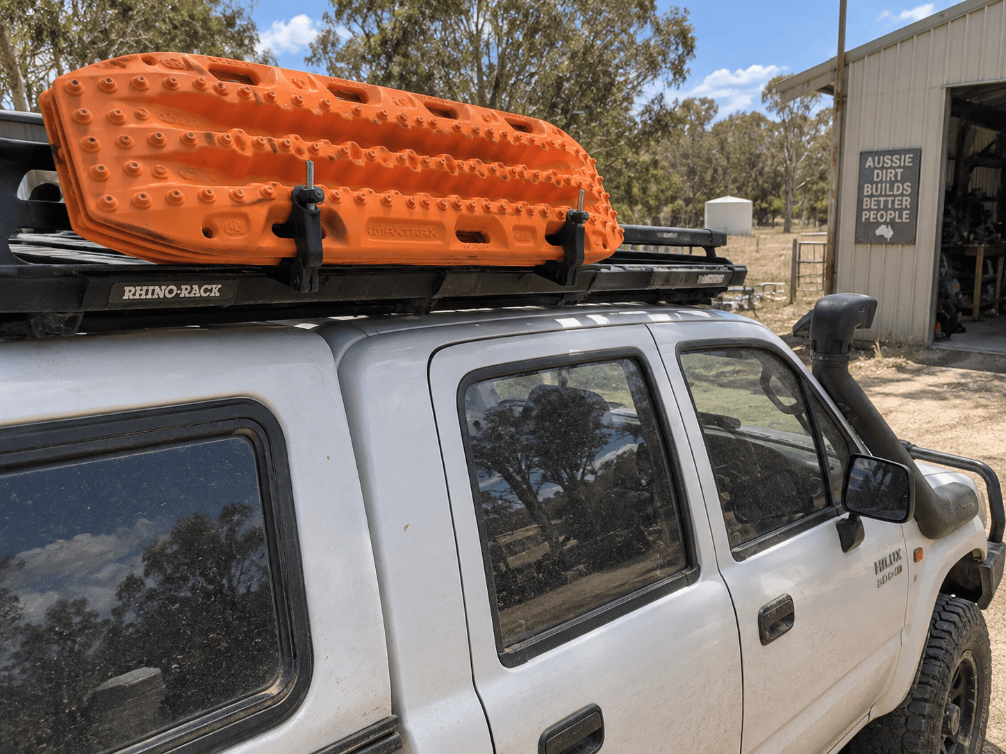 MAXTRAX recovery boards fitted to a touring 4WD